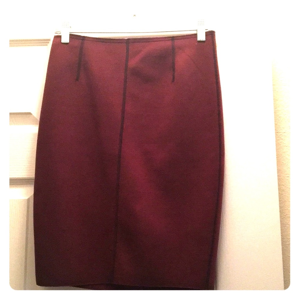 Burgundy Pencil Skirt
